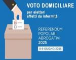 Voto domiciliare. Referendum abrogativi dell'8 e 9 giugno 2025. 