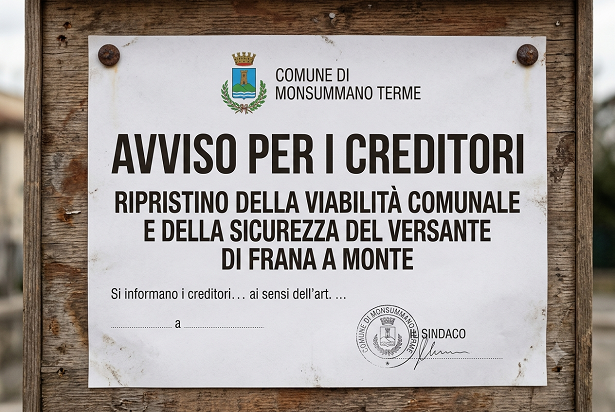 avviso creditori versante